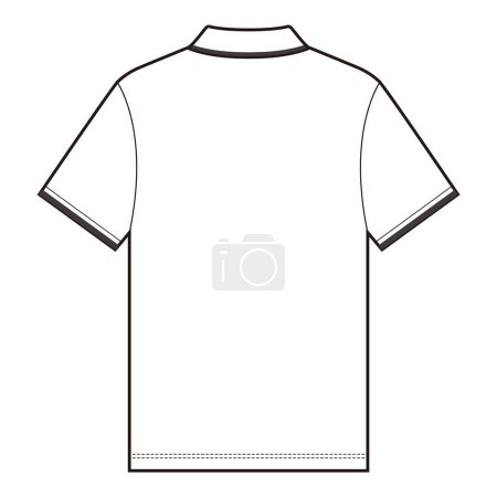 Photo for Polo shirts tee top fashion flat sketch - Royalty Free Image