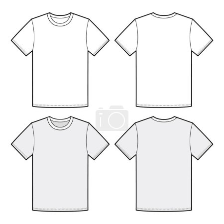  Camiseta de manga corta Top plano de moda