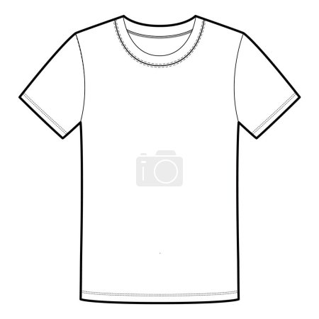  Camiseta de manga corta Top plano de moda