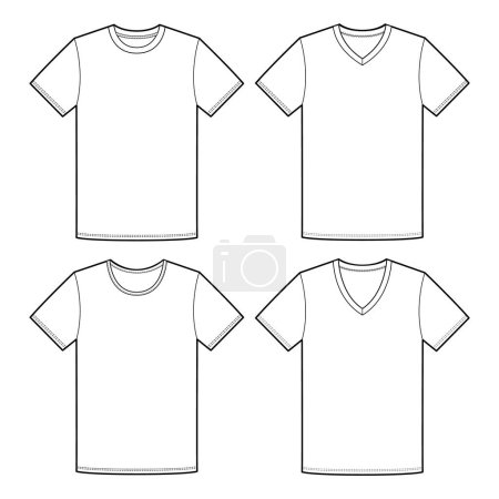 Téléchargez les photos : T-shirt manches courtes Top mode plat - en image libre de droit