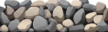 Téléchargez les illustrations : Texture vectorielle des pierres vue large - en licence libre de droit