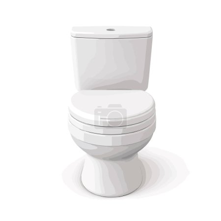 Illustration for Toilet bowl illustration isolated on white - Royalty Free Image