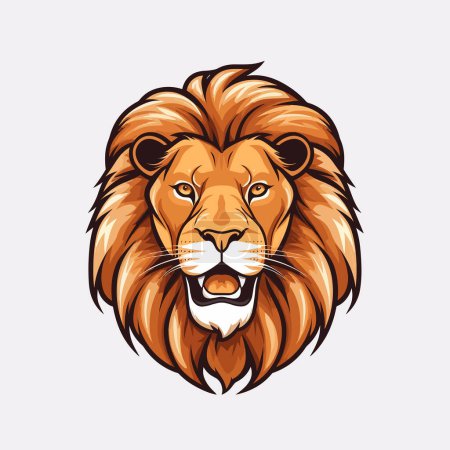 Téléchargez les illustrations : Illustration vectorielle du lion isolé - en licence libre de droit