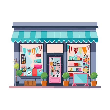 Illustration for Store front vector illustration isolated - Royalty Free Image