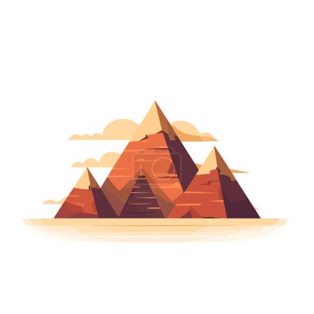 Illustration for Pyramids of Giza vector isolated on white - Royalty Free Image