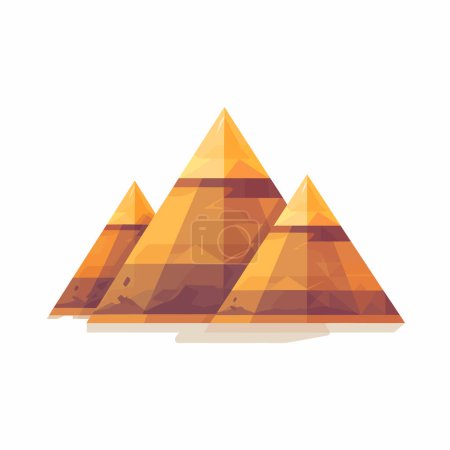 Illustration for Pyramids of Giza vector isolated on white - Royalty Free Image