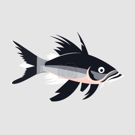 Illustration for Piraiba catfish fish vector flat minimalistic isolated - Royalty Free Image