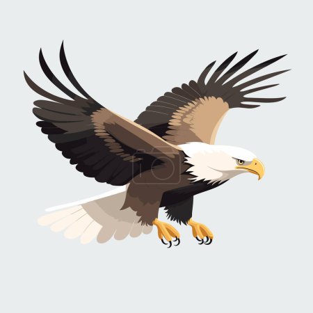Ilustración de Vector águila plana minimalista activo aislado ilustración - Imagen libre de derechos