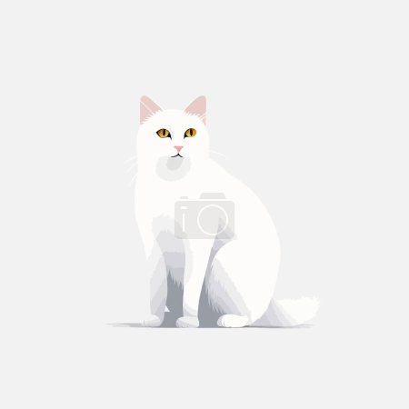 Ilustración de Gato vector plano minimalista activo aislado ilustración - Imagen libre de derechos