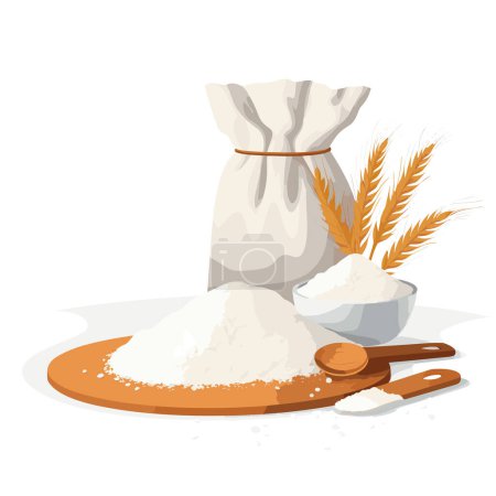Illustration for Flour sack vector flat minimalistic isolated illustration - Royalty Free Image