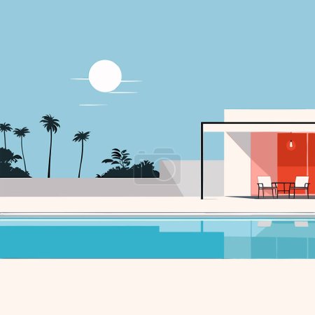 Illustration for Pool vector flat minimalistic asset isolated illustration - Royalty Free Image