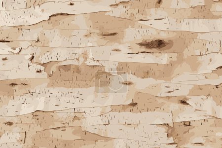 Birch bark closeup wallpaper flat realistic isolated illustration