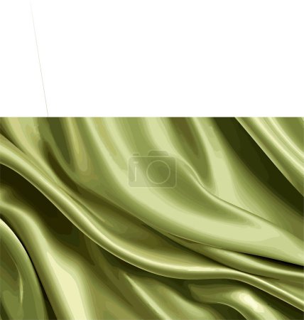 Illustration for Silk satin Gradient Olive color wallpaper abstract isolated illustration - Royalty Free Image