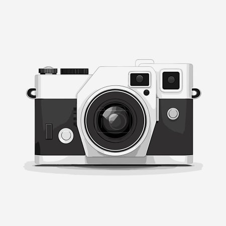 Téléchargez les illustrations : Photo caméra vecteur plat minimaliste isolé illustration - en licence libre de droit