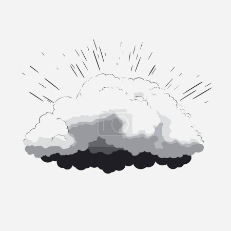 Illustration for Thunder storm vector flat minimalistic isolated illustration - Royalty Free Image