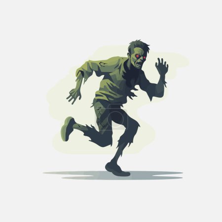 Illustration for Zombie vector flat minimalistic asset isolated illustration - Royalty Free Image