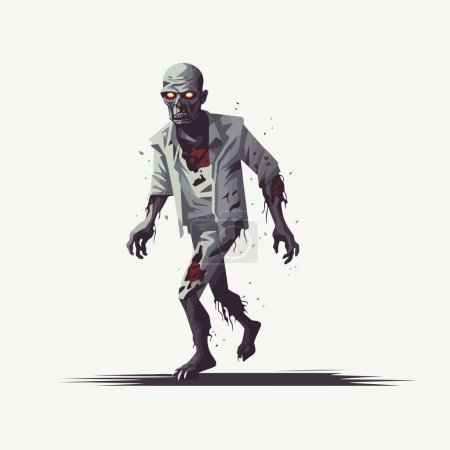 Illustration for Zombie vector flat minimalistic asset isolated illustration - Royalty Free Image