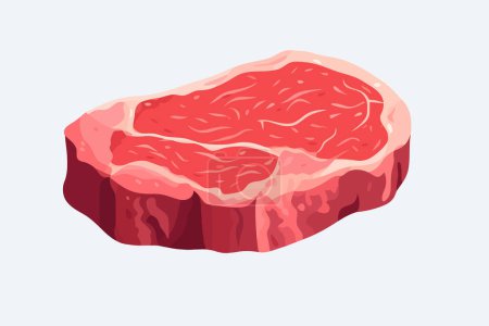 Illustration for Raw beef steak vector flat minimalistic isolated illustration - Royalty Free Image