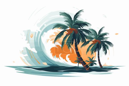 Téléchargez les illustrations : Vecteur ouragan plat minimaliste illustration isolée - en licence libre de droit
