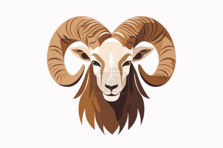 Illustration for Zodiac Signs for Aries vector flat minimalistic isolated vector style illustration - Royalty Free Image