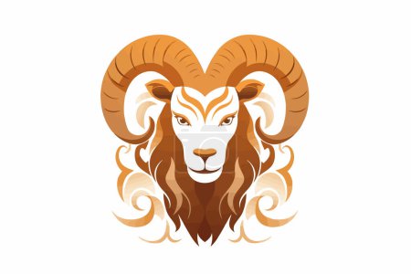 Illustration for Zodiac Signs for Capricorn vector flat isolated vector style illustration - Royalty Free Image