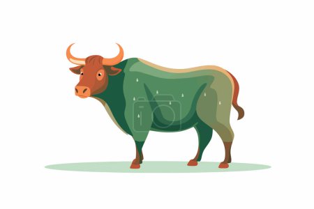 Illustration for Zodiac Signs for Taurus vector flat isolated vector style illustration - Royalty Free Image