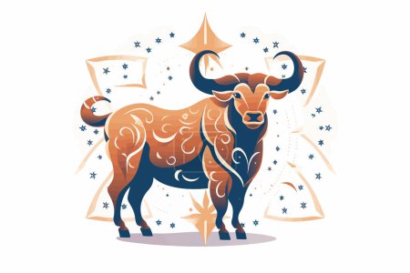 Illustration for Zodiac Signs for Taurus vector flat isolated vector style illustration - Royalty Free Image