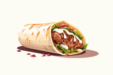 Ilustración de Shawarma vector plano minimalista aislado vector estilo ilustración - Imagen libre de derechos