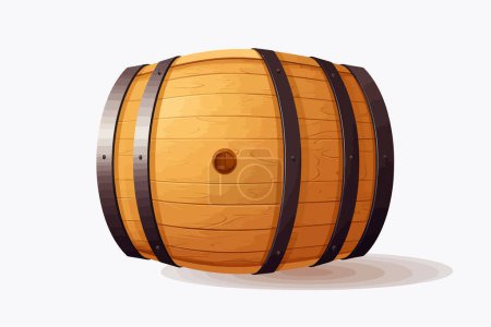 Ilustración de Roble de madera barril vector plano minimalista aislado vector estilo ilustración - Imagen libre de derechos