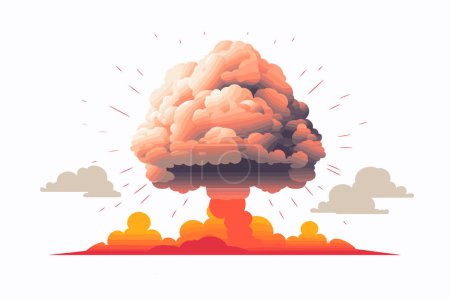 Illustration for Nuclear bomb vector flat minimalistic isolated vector style illustration - Royalty Free Image