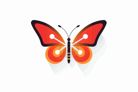 Illustration for Batterfly vector flat minimalistic isolated vector style illustration - Royalty Free Image