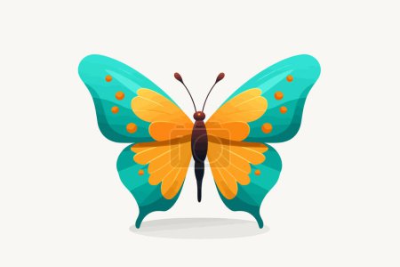 Schmetterling Vektor flache minimalistische isolierte Vektor Stil Illustration