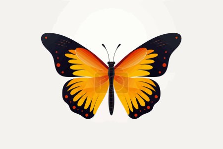 Illustration for Batterfly vector flat minimalistic isolated vector style illustration - Royalty Free Image