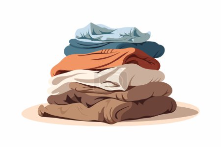 Illustration for Stack of dirty clothes vector flat minimalistic isolated vector style illustration - Royalty Free Image