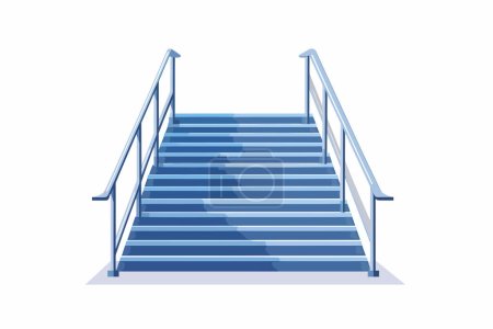 escaliers en métal actif vecteur plat isolé vecteur style illustration