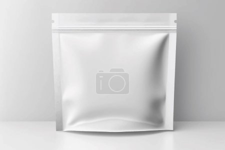 Illustration for Blank plastic zip bag isolated vector style illustration - Royalty Free Image