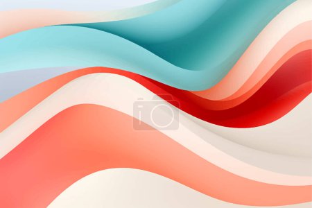 Ilustración de Abstracto 3d renderizar curvas y líneas agradable col suave aislado vector estilo ilustración - Imagen libre de derechos
