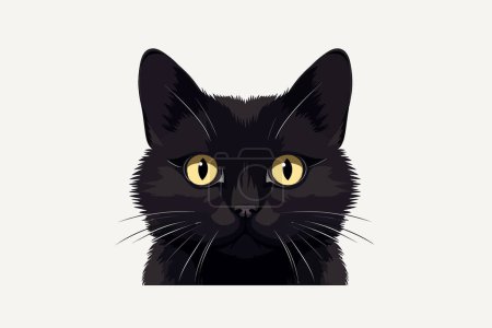 Illustration for Cat closeup isolated vector style illustration - Royalty Free Image