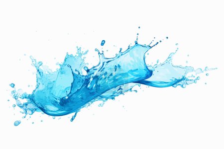 Woda splash izolowane wektor styl ilustracja