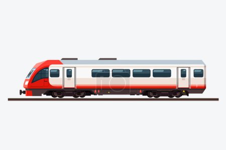 Téléchargez les illustrations : Illustration de style vectoriel isolé Train - en licence libre de droit