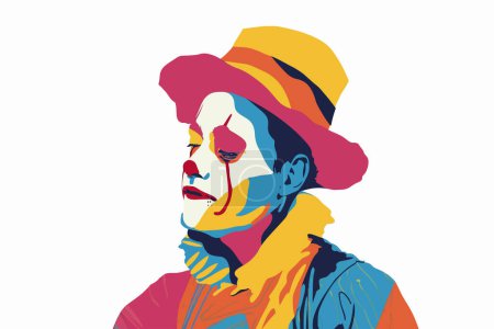 Illustration for Man clown isolated vector style - Royalty Free Image