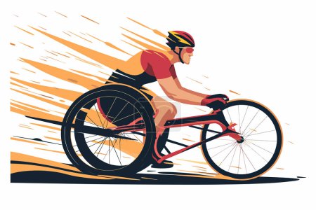 Ilustración de Silla de ruedas Racing estilo vector aislado - Imagen libre de derechos
