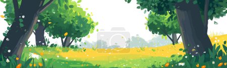 Illustration for Spring landscape isolated vector style - Royalty Free Image