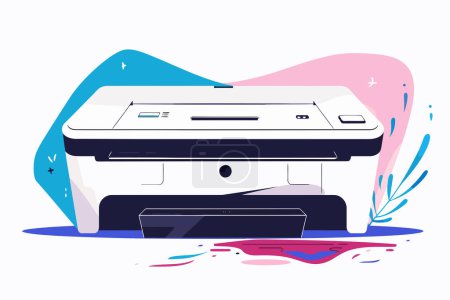 Illustration for Printer isolated vector style - Royalty Free Image