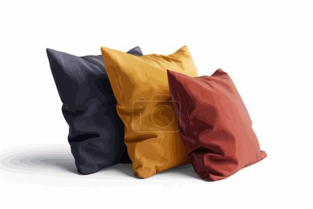 Illustration for Sofa pillows isolated vector style - Royalty Free Image