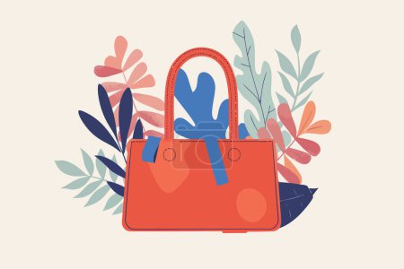 Illustration for Stylish women handbag isolated vector style - Royalty Free Image
