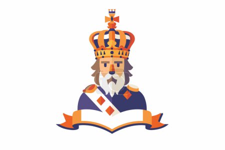 Illustration for Netherlands Kings Day Koningsdag isolated vector style - Royalty Free Image