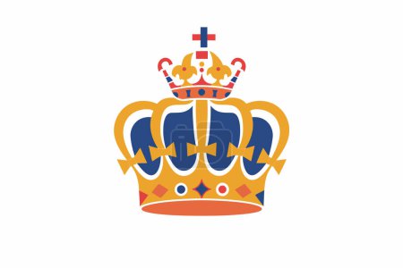Téléchargez les illustrations : Pays-Bas Kings Day Koningsdag style vectoriel isolé - en licence libre de droit