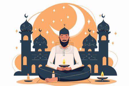 Ilustración de Estilo vectorial aislado Ramadán - Imagen libre de derechos