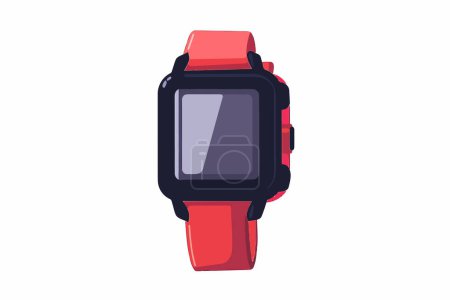 Illustration for Generic smart watch without brand isolated vector style - Royalty Free Image